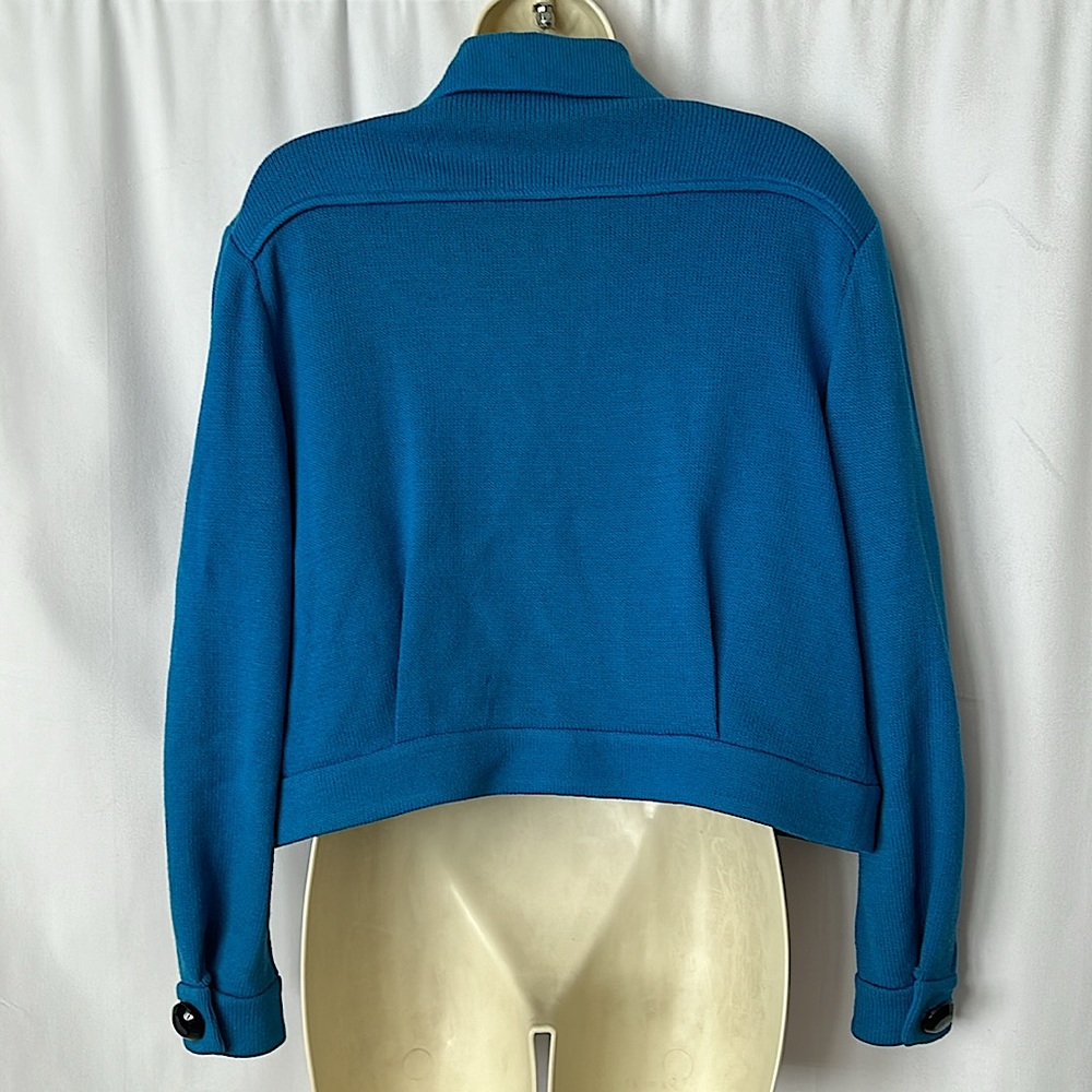 St. John Gorgeous Cobalt Blue Front Button Jacket Coat **Size S** 🌺🌺 - Picture 3 of 5